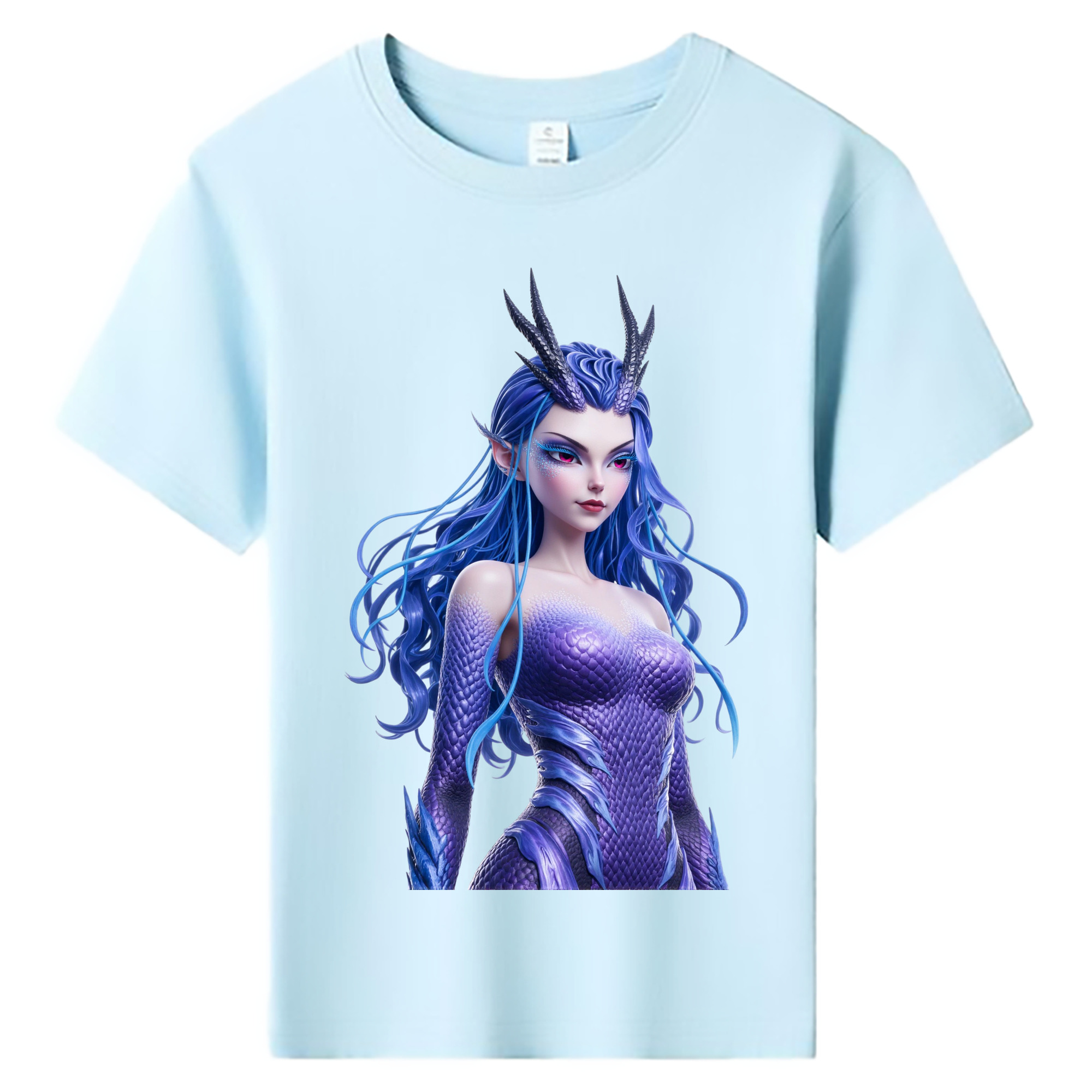 （画像用） Ne Zha 2 ナタ 魔童の大暴れ 綿100％キッズTシャツ（フロントプリント）